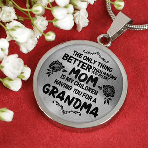 Lucky to Have You as the Grandma of My Children from Daughter to Mom Necklace