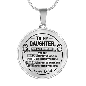 Luxury Steel Daughter Necklace from Dad