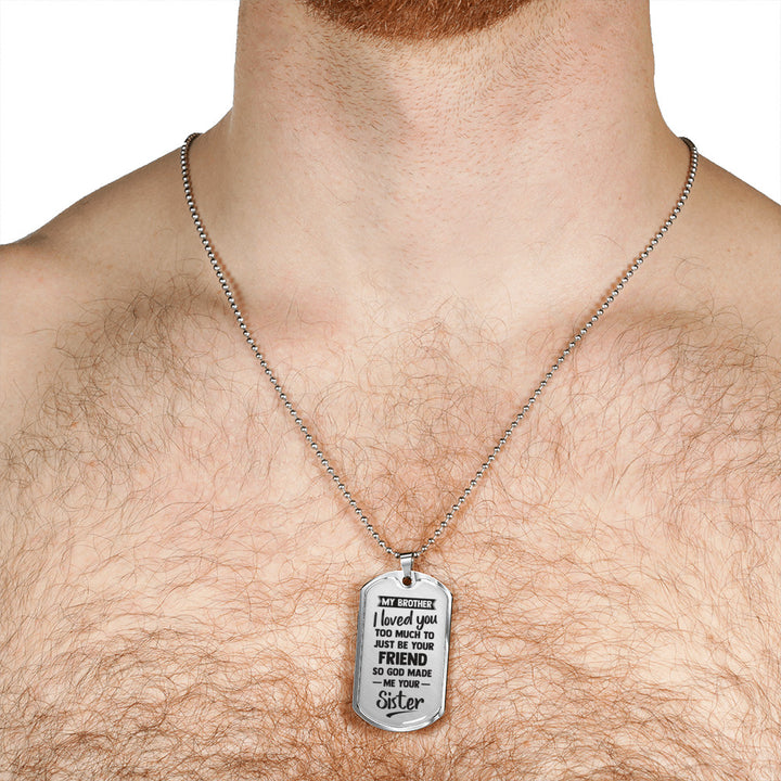Brother dog tag on sale necklace