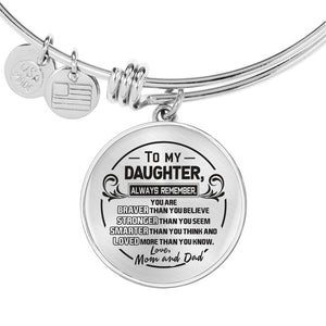 A Reminder from Mom and Dad to Daughter Bangle