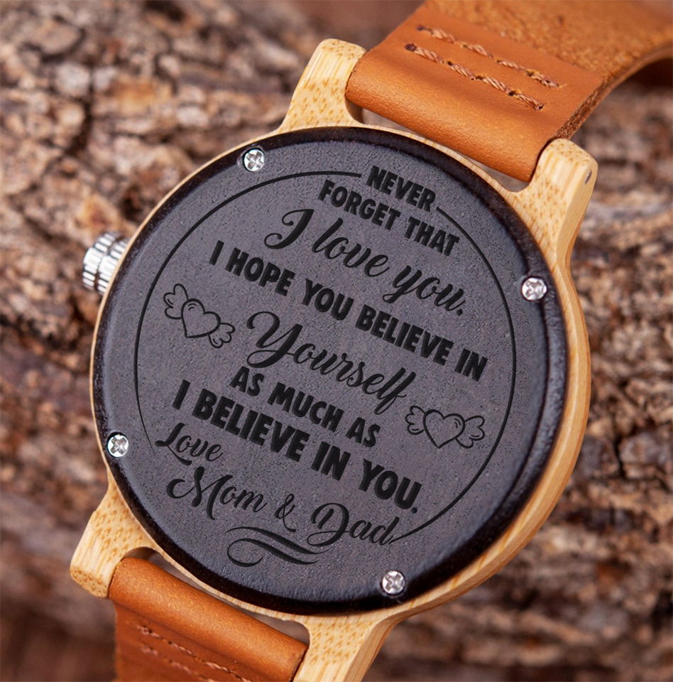 Engraved watches for new arrivals dad from daughter