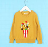 Cute Popcorn Pompom Knitted Sweater 12M - 6T Sizes